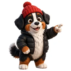 Cartoon of Bernie the Bernese mountain dog